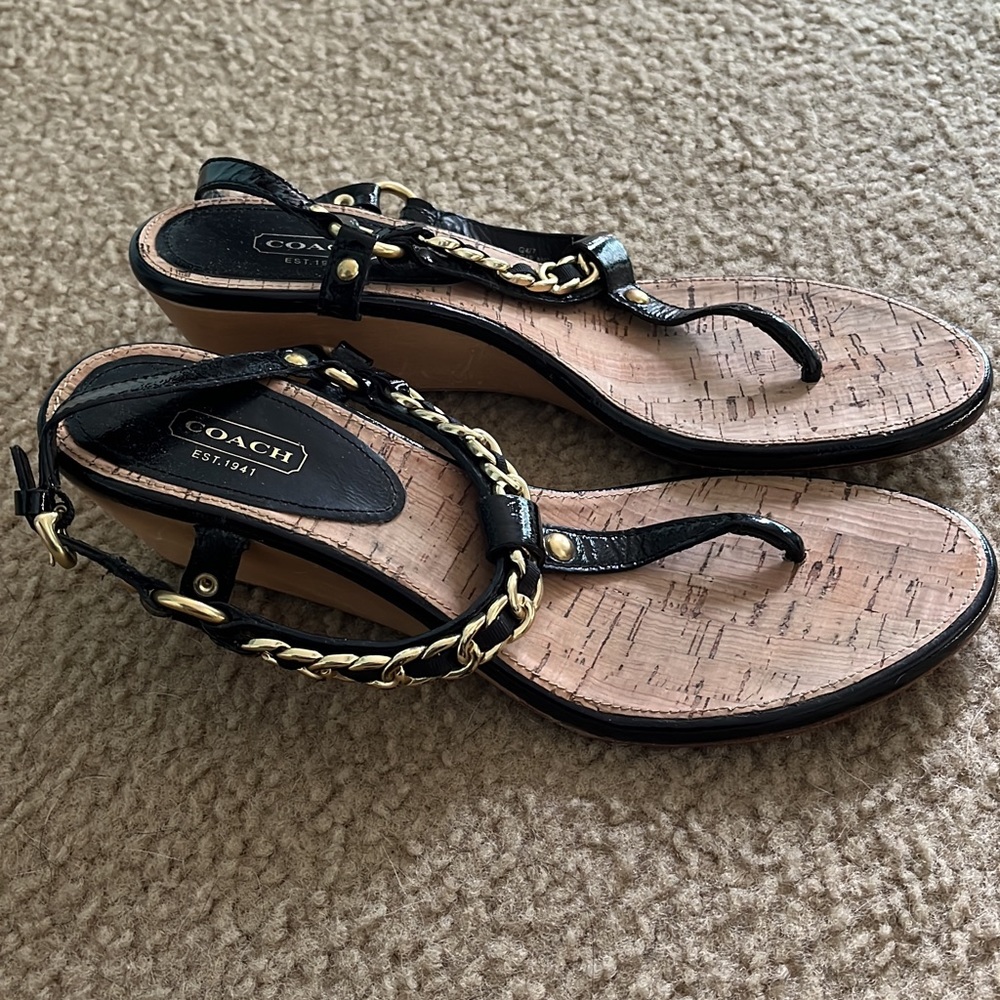 Coach wedge sandals